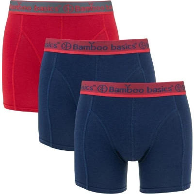 Afbeelding van Boxershort Bamboo Basics Men Rico Red Navy (3 Delig) XXL
