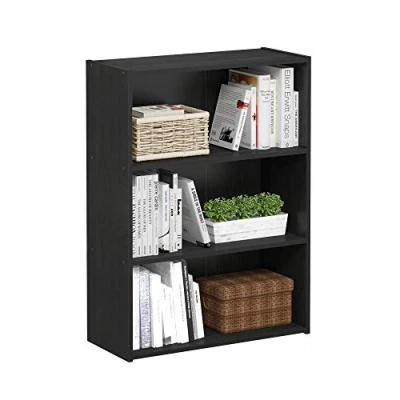 Afbeelding van Furinno Pasir 3 traps open plank, boekenplanken, Americano, 57,7 (breedte) x 80 (hoogte) 24,1 (diepte) cm