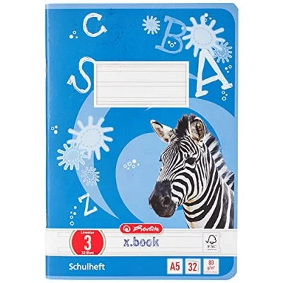 Afbeelding van Herlitz Schrift A5, liniatuur 03, houtvrij papier, gelinieerd, 80 g/m², 32 vellen, wit