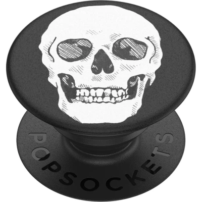 Afbeelding van PopSockets PopGrip Shaky Bones White Zwart Kunststof