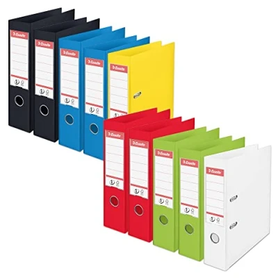 Afbeelding van Esselte 6241 Power ordner nr. 1, polypropyleen, 75 mm, A4, verschillende kleuren, 10 stuks