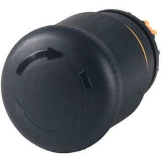 Afbeelding van Eaton rmq titan m22 frontelement stop drukknop kleur zwart ontgrendelen door draaien knop 38mm kunststof frontring ip66 271499