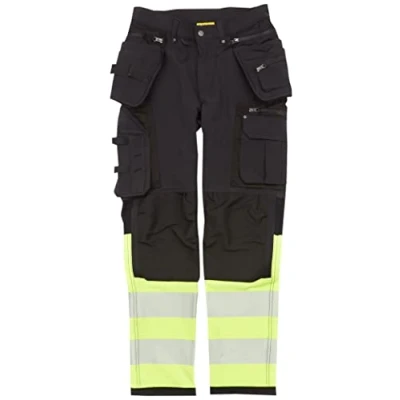 Afbeelding van Blaklader High Vis 4 weg stretch werkbroek 1993 1642 Zwart/High Geel C46