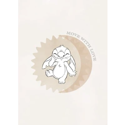 Afbeelding van Komar Artprint Disney Lilo and Stitch Move with Love 50 x 70 cm (breedte hoogte) kinderkamer, wandsticker (set)