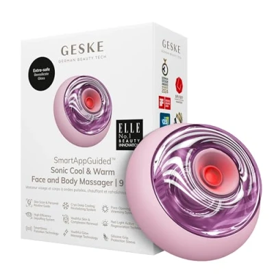 Afbeelding van GESKE SmartAppGuided™ Sonic Cool &amp; Warm Face Body Massager 9 in 1 Massageapparaat Gezicht Lichaam Batterijloos koelen en warmen Verstevigt ontspant Met SmartSonic pulsatie