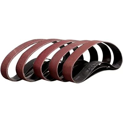 Afbeelding van Sruhrak Schuurband 30 x 533 mm 15 stuks bandschuurbanden, elk 3 korrel 60/80/120/240/400 schuurbandset, voor slijpen, vijlen, slijpen en ontroesten, het beste hout kleur