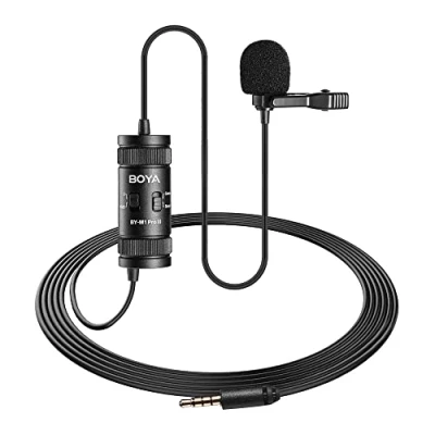 Afbeelding van Boya by M1 Pro II Lavalier microfoon, 6 m omnidirectionele condensatormicrofoon voor smartphone, DSLR camera interview, videoconferentie, podcast, dictaat