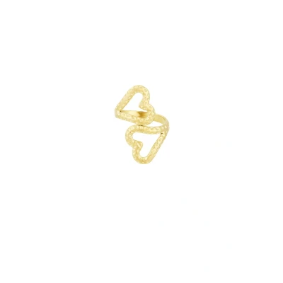 Afbeelding van ring Yehwang Goud Hartjes Stainless steel Verstelbaar Statement