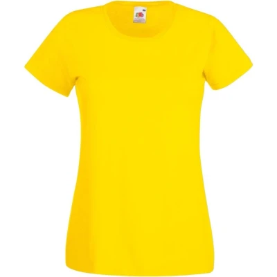 Afbeelding van Fruit Of The Loom Dames / Vrouwen Damens Fit Valueweight T shirt met korte mouwen (Geel)