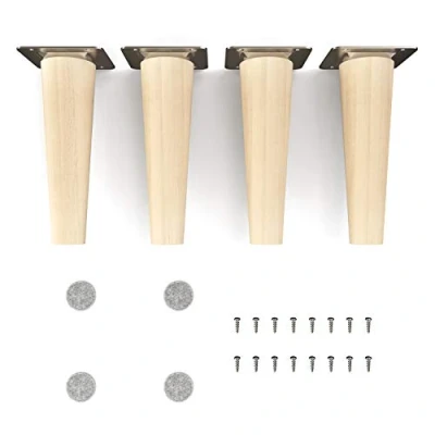 Afbeelding van sossai® houten meubelpoten Clif Round Natuur (onbehandeld) Hoogte: 15 cm HMF1 rond, conisch (rechte versie) Materiaal: massief hout (beuken) voor stoelen, tafels, kasten etc.