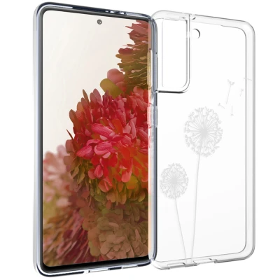 Afbeelding van Samsung Galaxy S21 Hoesje Siliconen en TPU (zacht) iMoshion Softcase/Backcover Wit Telefoonhoesje