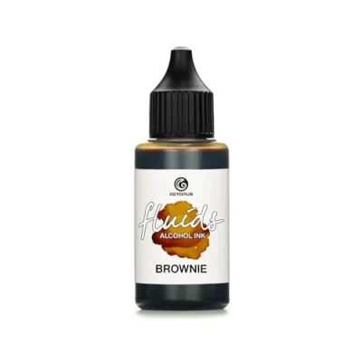 Afbeelding van 30 ml Fluids Alcohol inkt BROWNIE, alcoholische voor Fluid Art, Resin Art en epoxy hars, BRUIN