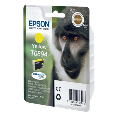 Afbeelding van Epson T0894 (C13T08944010) Inktcartridge Geel