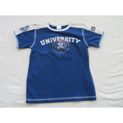 Afbeelding van dirkje , jongens, t shirt korte mouw blauw university 6 jaar 116