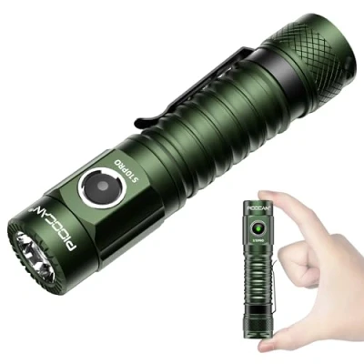 Afbeelding van PIOOCAN S10Pro Led zaklamp, oplaadbaar, extreem helder, 2500 lumen, tactische werkt op batterijen, kleine zaklamp voor kamperen, wandelen, outdoor, noodgevallen