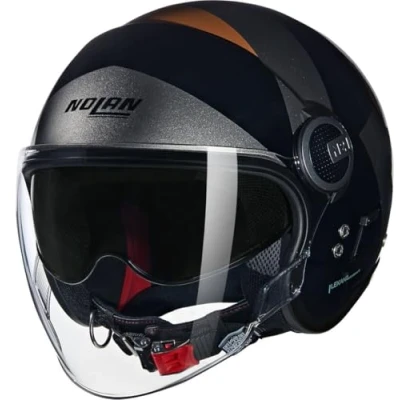 Afbeelding van Nolan N21 Visor 06 Tangente Jet Helm, zwart grijs bruin, afmeting M voor man