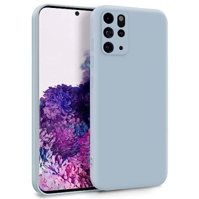 Afbeelding van MyGadget Beschermhoesje voor Samsung Galaxy S20 Plus, beschermhoes van zachte siliconen, tweelaags, met camerabescherming en krasbestendige binnenvoering, lichtblauw
