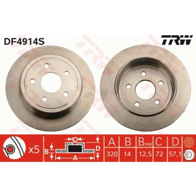 Afbeelding van Trw Remschijf DF4914S