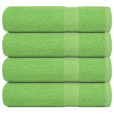 Afbeelding van vidaXL Douchehanddoeken 4 st 70x140 cm 360 g/mÂ² 100% katoen appelgroen