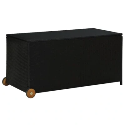 Afbeelding van Tuinbox 120x65x61 cm poly rattan zwart