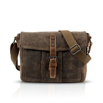 Afbeelding van FANDARE Nieuwe Schoudertas Laptop 7.9 Inch Envelop Bag Mannen Handel Reizen Multifunctionele Crossbody Ademend Canvas, Bruin, L, Vrijetijdsrugzak