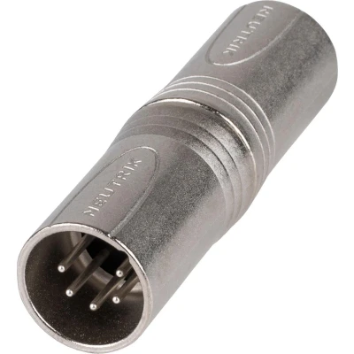 Afbeelding van Neutrik NA5MM XLR 5 pins (m) DMX koppelstuk / grijs