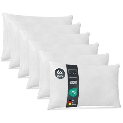Afbeelding van LILENO HOME Set van 6 kussen vulling 30x50 cm Binnenkussen wasbaar op 40C geschikt voor mensen met allergieën Polyester bank, sofa, cocktail, en hoofdkussen