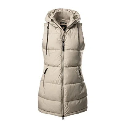Afbeelding van G.I.G.A. DX dames Gewatteerd vest/functioneel vest in dons look met capuchon GW 30 WMN QLTD VST VST, hellbeige, 48, 38790 000