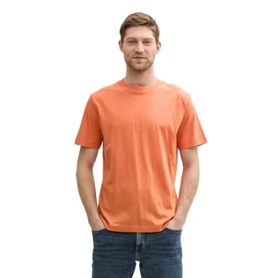 Afbeelding van TOM Tailor Tshirt basic, Heren, Maat: Large, Brick orange