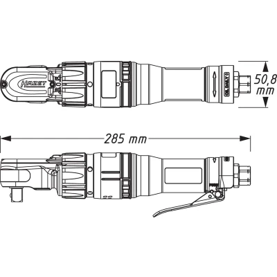 Afbeelding van HAZET 9022 360 Perslucht ratelsleutel 6,3 200 107,6