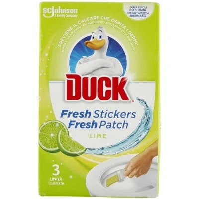 Afbeelding van Duck Fresh Stickers plakstrips gel desinfectiemiddel WC limoen 3 stuks
