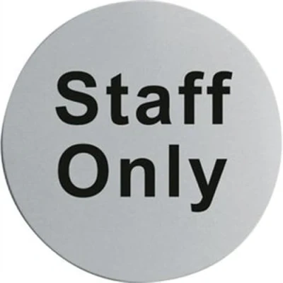 Afbeelding van Staff Only RVS deurbord