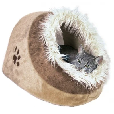 Afbeelding van Trixie Kattenmand Iglo Minou Beige / Bruin 41X35X26 CM (361742)
