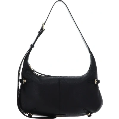 Afbeelding van COCCINELLE Leren Schoudertas Abigail Shoulder Bag Noir Zwart