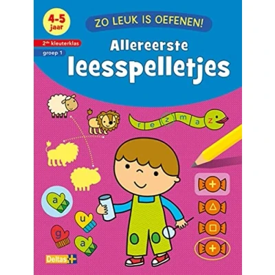 Afbeelding van Allereerste leesspelletjes 4 5 jaar 2de kleuterklas groep 1 (Paperback)