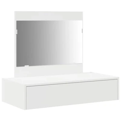 Afbeelding van vidaXL Wit MDF 83 x 40 70 cm Spiegel Kaptafel Rechthoekig Modern