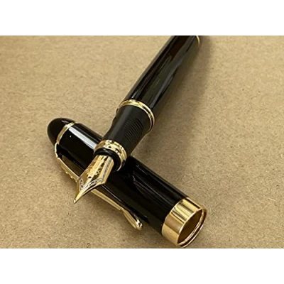 Afbeelding van Rhapsody Jinhao x450 Vulpen 0.5mm Medium Fine Penpunt Inkt Pennen (Gepolijst Zwart)
