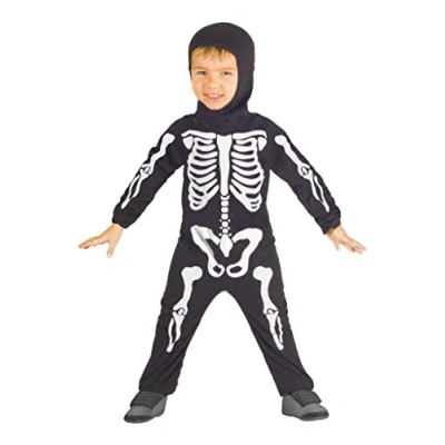 Afbeelding van Skeleton costume disguise fancy dress suit boy (Size 3 4 years)