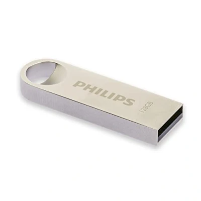 Afbeelding van Philips Moon Edition High Speed 2.0 USB stick 128 GB voor PC, laptop, computer, leessnelheid tot 20 MB/s, aluminium, sleutelhanger