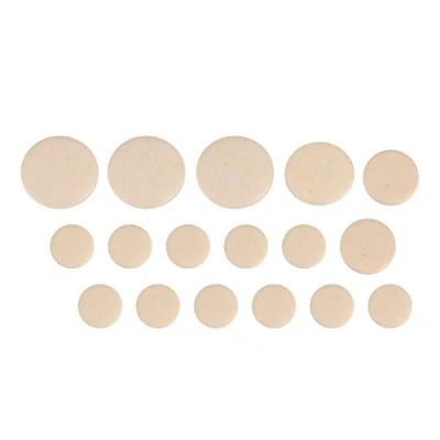 Afbeelding van 17 Pcs Klarinetten Pads, Klarinette Mundst¨¹ck Patches Pads Kissen Beige