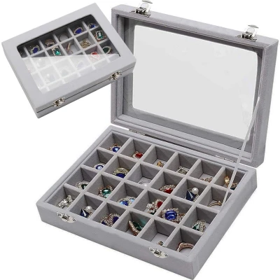 Afbeelding van Sieradendoos Juwelendoos Organizer Suede