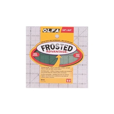 Afbeelding van Olfa QR6S 1 delige acryl quiltliniaal, transparant, 6,5 x 0,25 cm