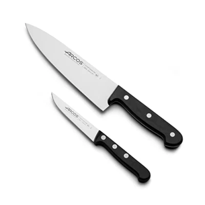 Afbeelding van Arcos 285800 Serie Universal keukenmessen set 2 stuks lemmet nitrum roestvrij staal handgreep polyoxymetholen (POM) kleur zwart