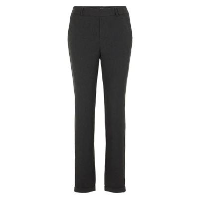 Afbeelding van Vero Moda Vmmaya MR Loose Solid PANT Broek, Dames, Maat: XSx32, Dark grey melange