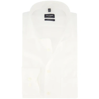 Afbeelding van OLYMP Luxor modern fit overhemd beige twill Strijkvrij Boordmaat: 41