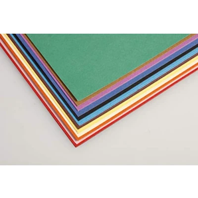 Afbeelding van Clairefontaine 960552C tulpenpapier, 24 vellen tekenpapier met korrel, levendig assortiment, A3, 29,7 x 42 cm, 160 g, ideaal voor tekenen en creatieve activiteiten