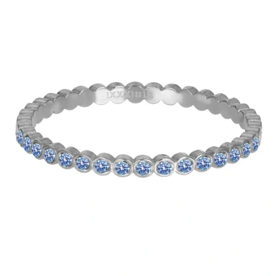 Afbeelding van Small Circle Stone Blue iXXXi Vulring 2 mm Zilver 19