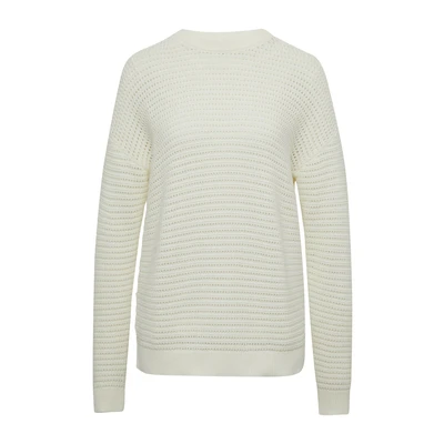 Afbeelding van QS Unisex Trui, Maat: Large, Ecru