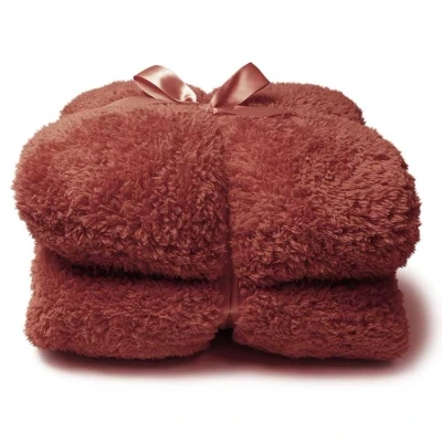 Afbeelding van Unique Living Plaid Teddy Marsala 150x200cm