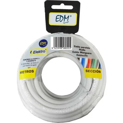 Afbeelding van Edm Kabel 2 X 2,5 Mm Wit 5 M